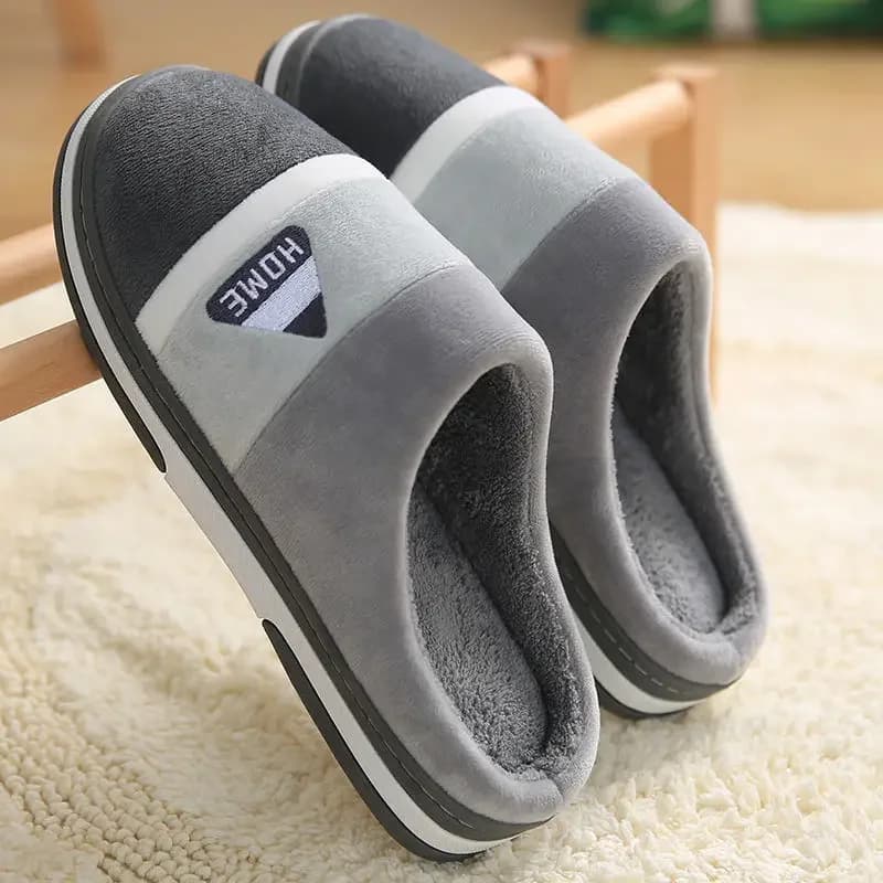 Big Size 48 49 Men's Home Slippers Women's Warm Winter Shoes Casual Flurry Couples Indoor Non-slip Bedroom Comfort Flats