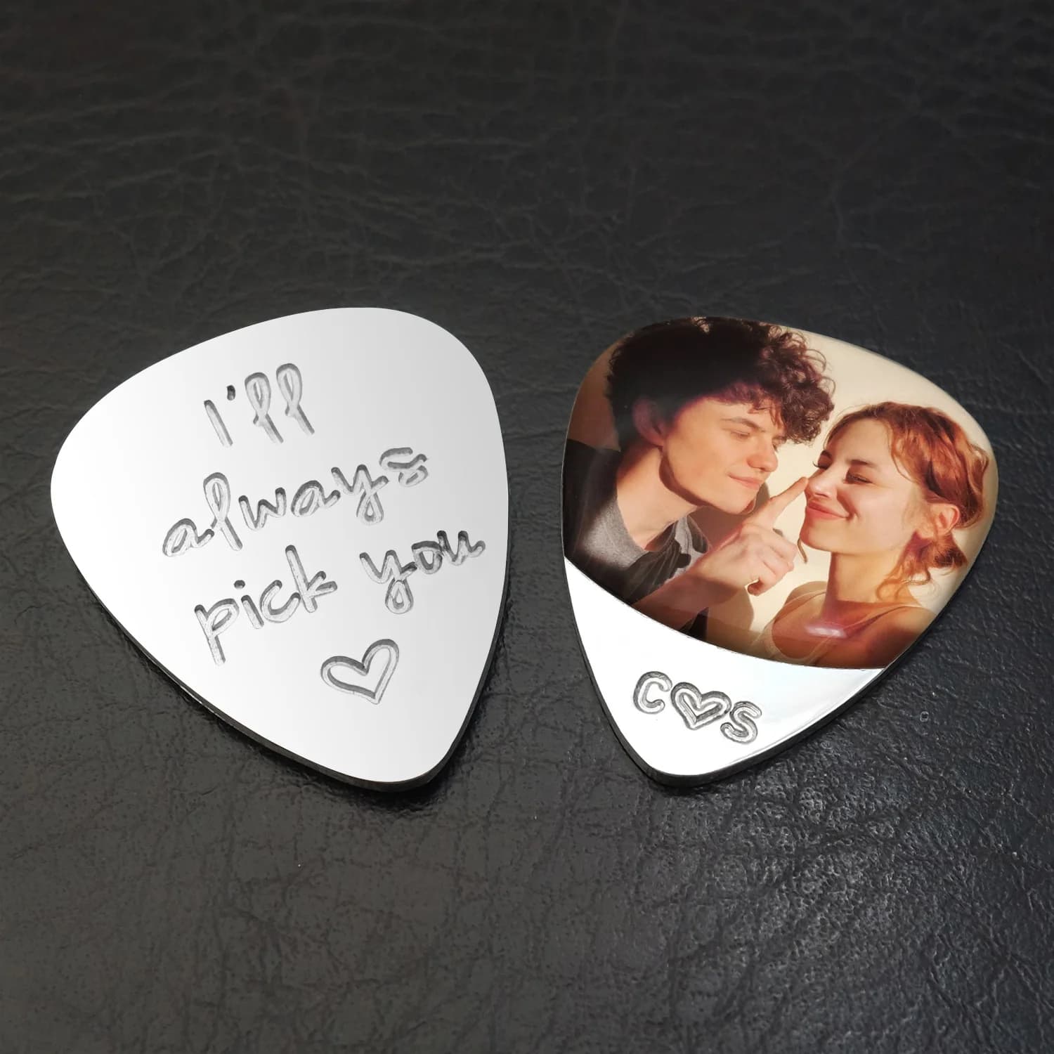 Plettro per chitarra personalizzato Plettro per chitarra con foto personalizzata Plettro per chitarra stampato a mano Regalo ricordo per lui Regalo per il padre di laurea