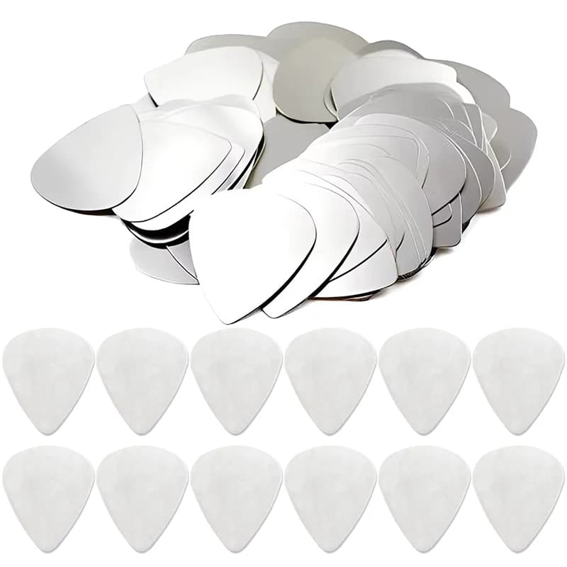 Heart-Shaped Stainless Steel Picks (5-20PCS) – Metal Guitar Plectrums for Music Lovers, Band Practice & Live Performance TMZ