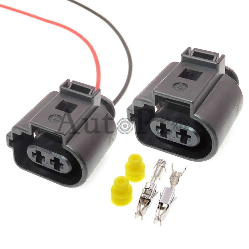 Set 1 Connettore Impermeabile in Plastica a 2 Fori 1717692-5 1717692 6X0973722G per Auto, Assemblaggio AC Piattaforma MQB, Connettore Cavo Pompa Secondaria