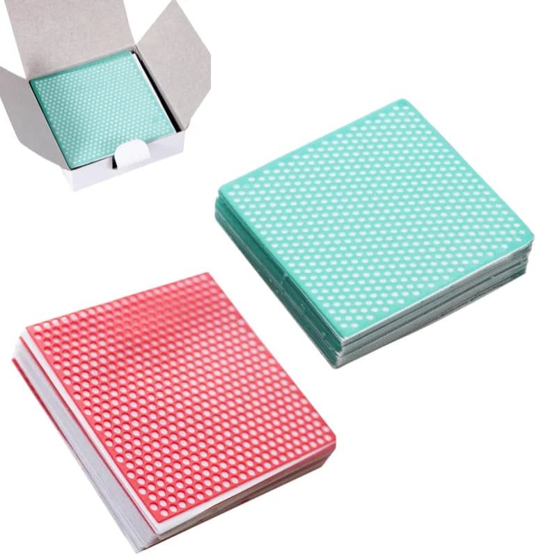 10 pz Fogli di Cera Dentale a Griglia Quadrata con Fori Rotondi, Fogli di Cera per Design Parziale, Materiale Professionale per Laboratorio Odontoiatrico