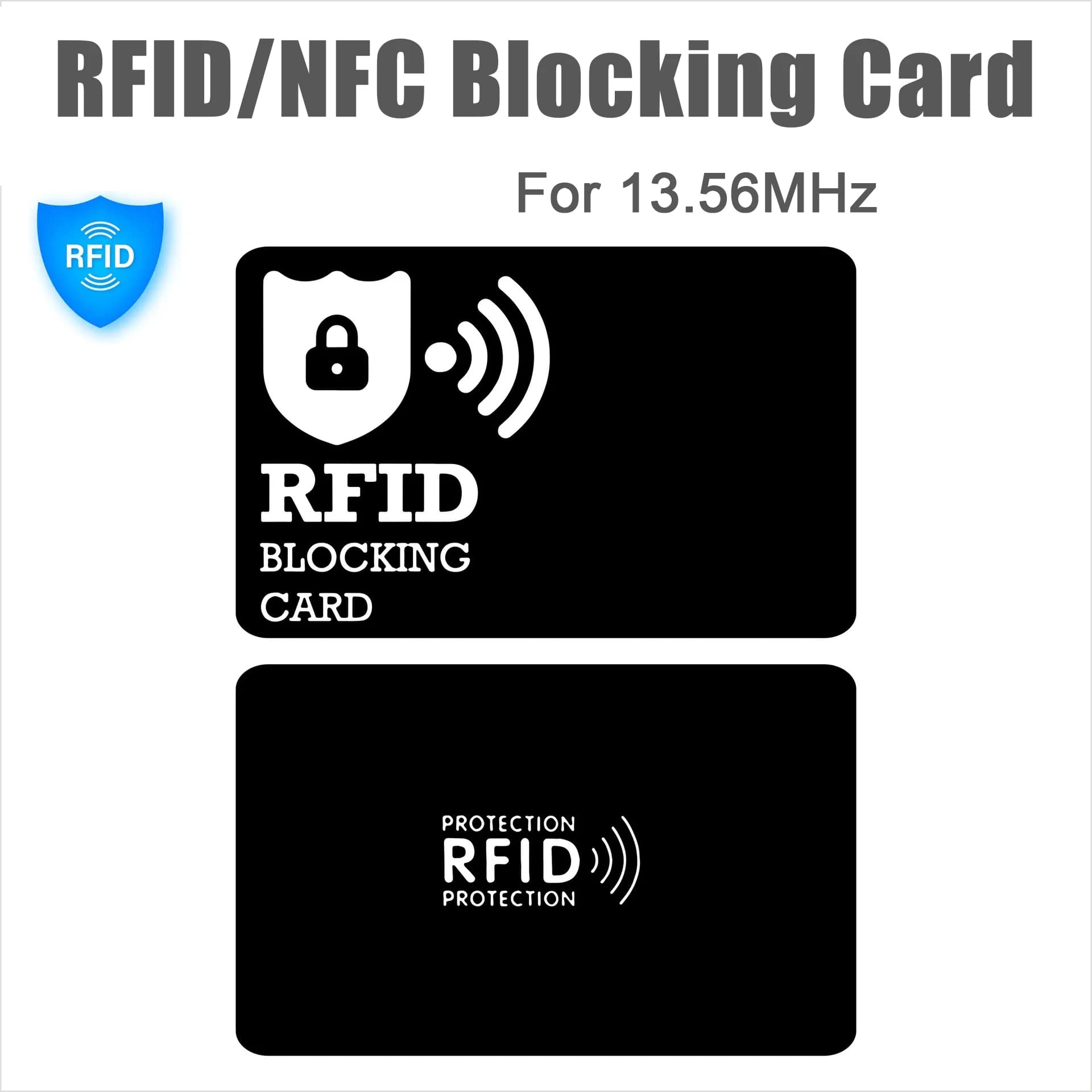 Carta di blocco RFID ID NFC senza contatto Protezione della carta di credito Passaporto di banca sicuro Portafoglio intero Scudo della borsa Proteggi la protezione del blocco