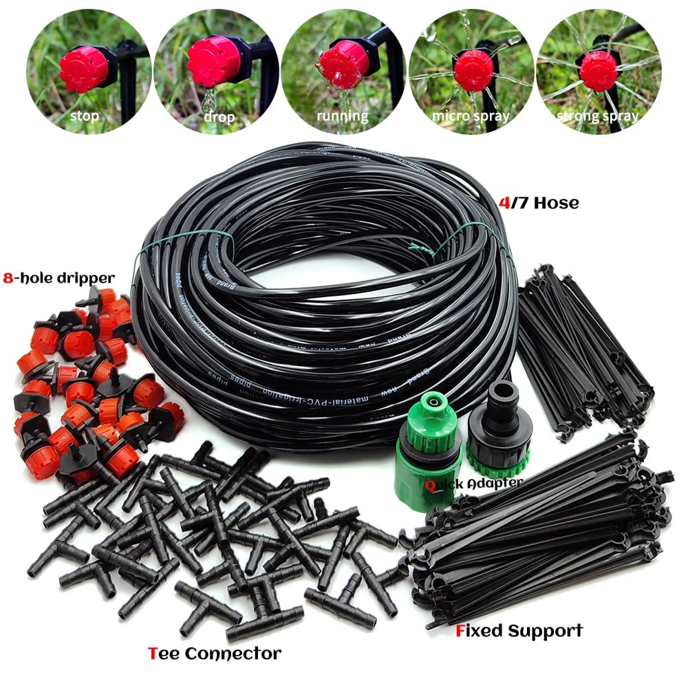Serra 10M-30M DIY-Drip irrigation system Automatic irrigation Garden pipe Micro drop irrigation kit with adjustable drippers
