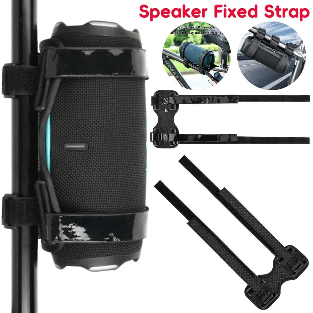 Cinghia fissa per altoparlante per JBL Flip 6 5/Charge 5 Altoparlante Bollitore per bicicletta Gabbia Cinghia regolabile Supporto per altoparlante per bici Cintura di montaggio