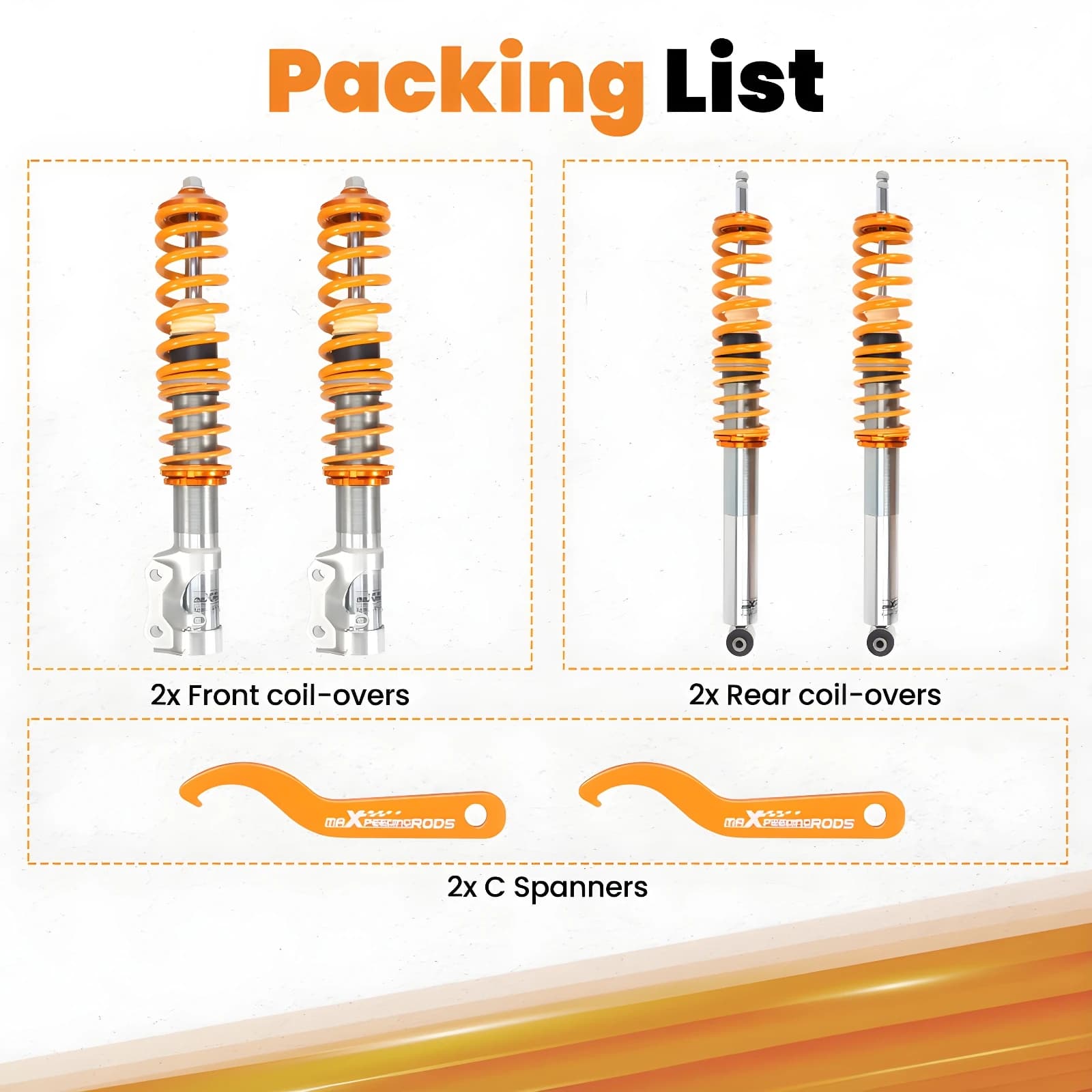 Coilovers Sospensione per VW Golf Mk 2 VW CORRADO JETTA GOLF MK3 Coilover per VW Golf MK2 / MK3 Volkswagen Corrado 1989-1995