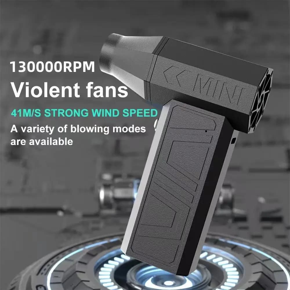 Turbo Electric Blower Sprinkler Portable 130000RPM Cleaning Jet Blower Auto Blower Tool Snow 4 Adjustable Seam Type-C Charging