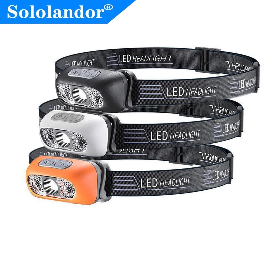 500 lumen USB Rechargeable Front Lamp Luminous LED Motion Sensor Fishing Running Flash Front Light Infrared Sensor