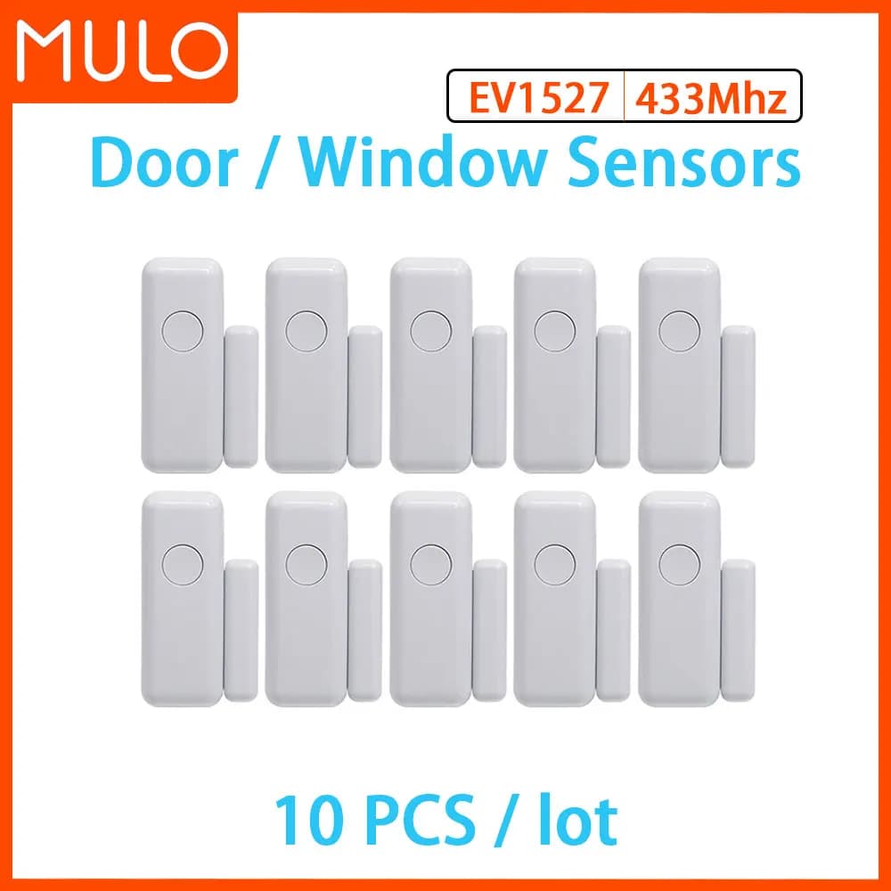 Sensori wireless per porte e finestre MULO EV1527 Modalità di codifica RF 433 MHz per sistema di allarme di sicurezza domestica Kit di allarme antifurto domestico PB-67R