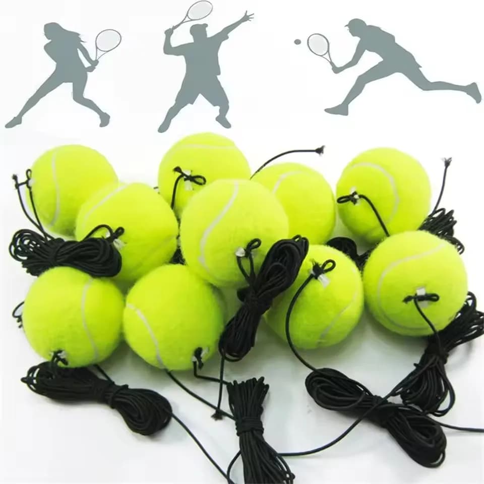 Professional Tennis Training Partner Rebound Practice Ball with 4m Elastic Dog Playing Balls Outdoor Training Sports Competition