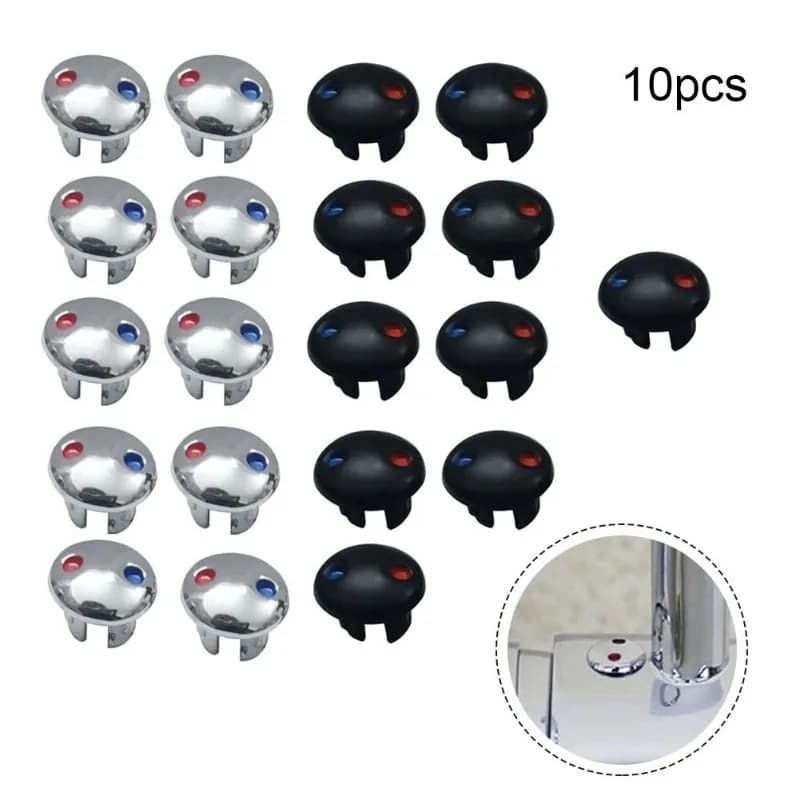 10/20pcs Rubinetto Segno di Acqua Calda E Fredda Miscelatore Il Rubinetto Indica Maniglia Segno di Acqua Etichetta Decorazione Della Copertura Per Cucina Maniglie del Bagno