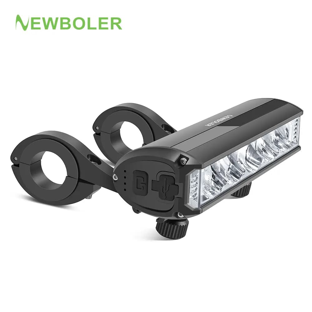 NEWBOLER Luce per bicicletta anteriore 10000mAh Luce per bici 6000 Lumen Torcia impermeabile Ricarica USB MTB Accessori per lampade per ciclismo su strada