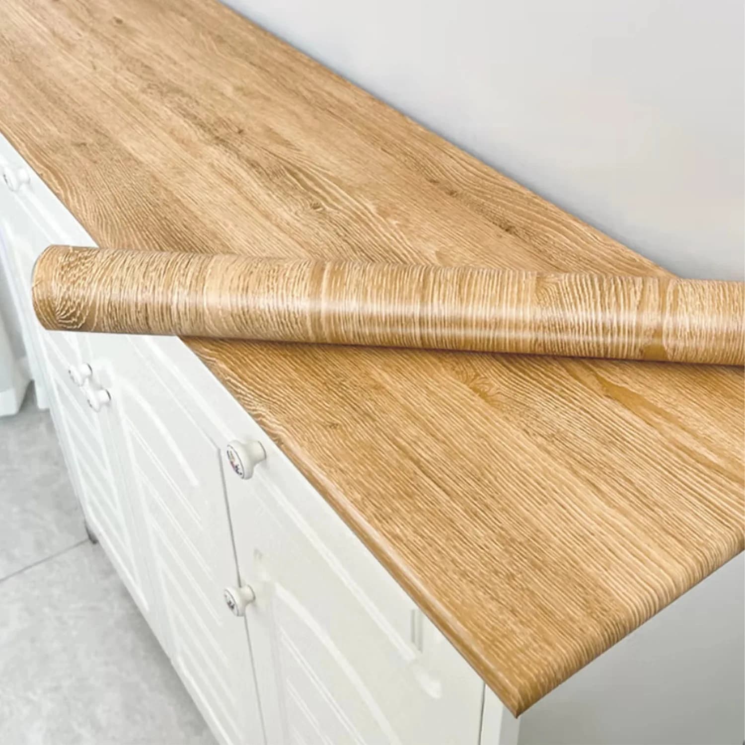 Carta da parati autoadesiva in PVC con venature del legno da 55 cm di larghezza, adesivi impermeabili per decorazioni per la casa, per porte, guardaroba, armadi, tavoli, mobili