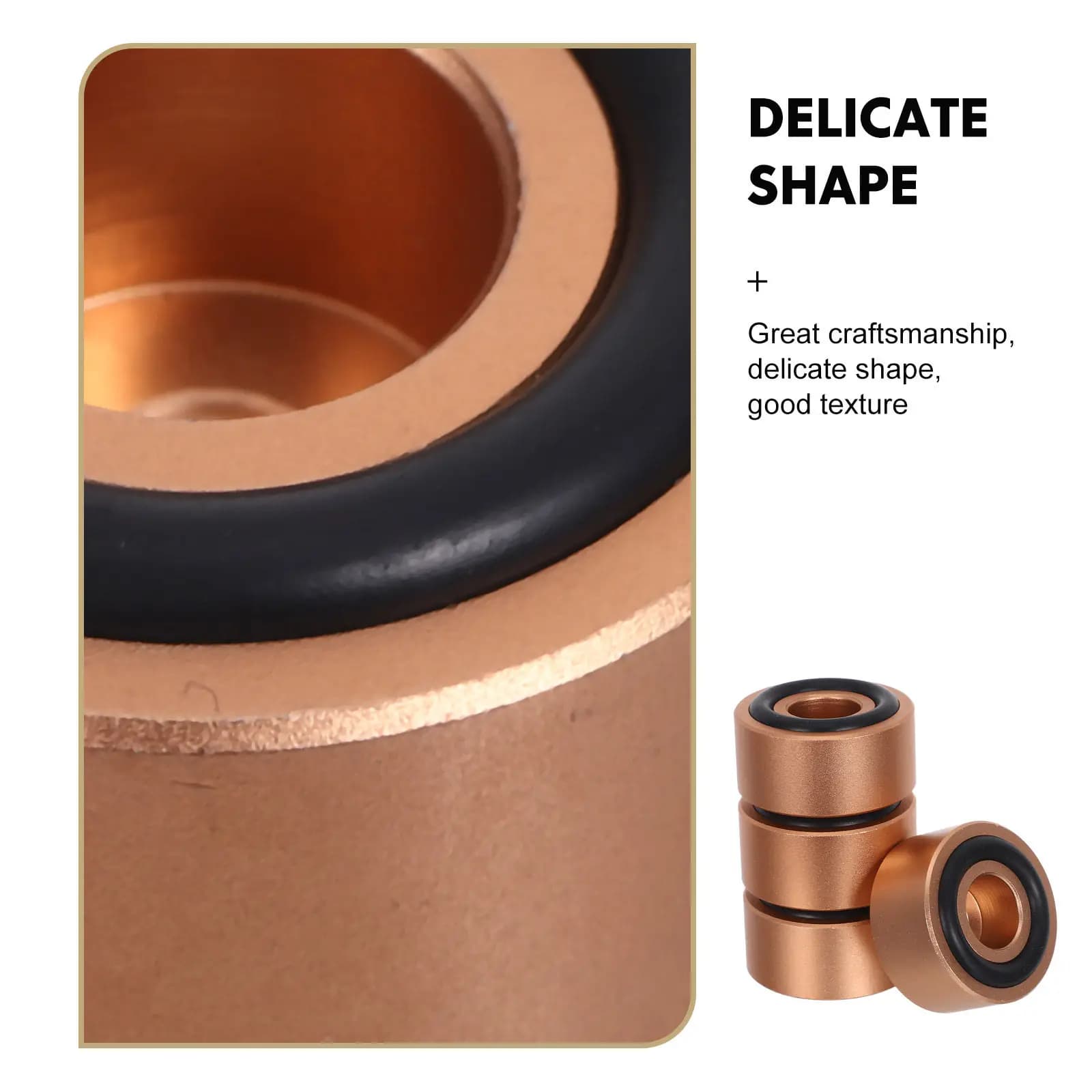 4 aluminum non-slip feet for cutting board, resistant raised legs with anti-slip bearings and screw stabilizers for butcher wood blocks