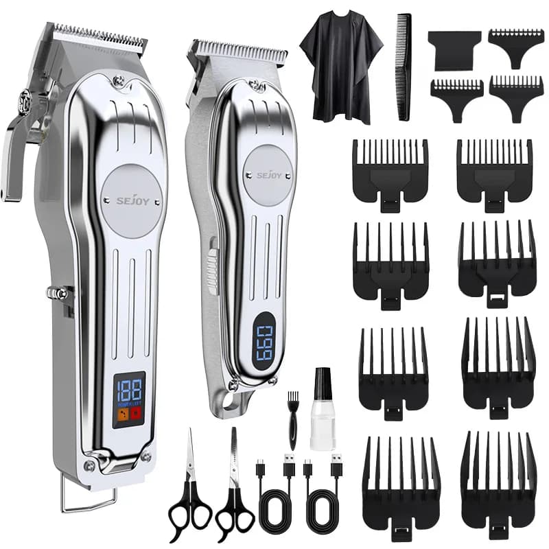 Sejoy Professional Haircut Set, Electric Haircuts Rechargeable Wireless for Men, Hair Cutting Machine for Barbieri