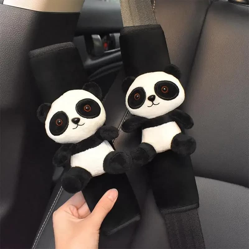 New cartoon animal safety belt for car cover for straps cute panda doll decoration soft cover accessories for interior car women children