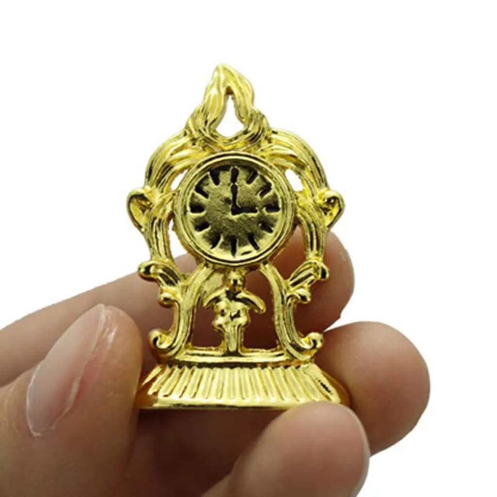 Orologio da Parete in Scala 1:12/1:16 per Casa delle Bambole, Accessorio Decorativo in Miniatura