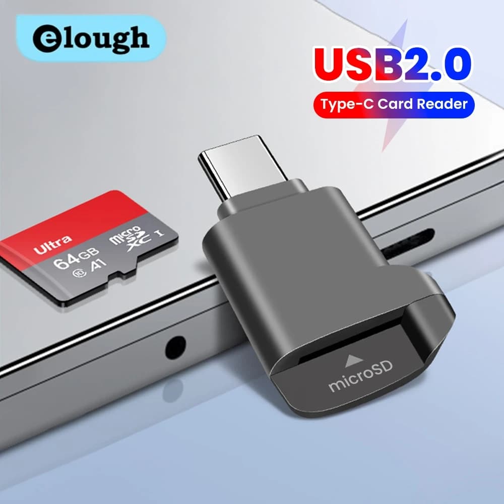 Lettore di Schede Tipo C 2.0 TF Mini per Auto, Lettore di Schede di Memoria USB C 2.0 per iPhone 17 16 Mini