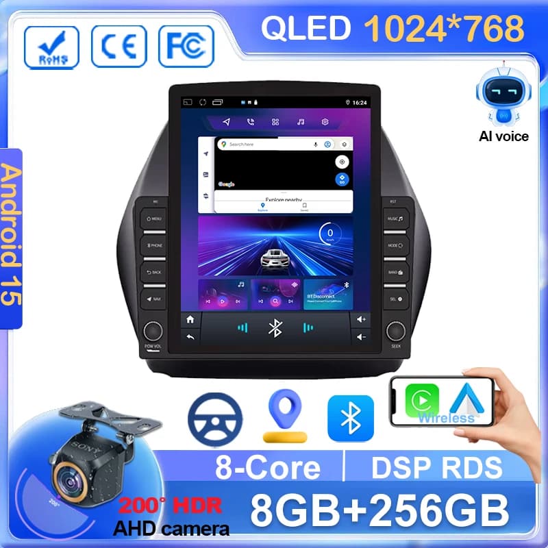 Per HYUNDAI TUCSON IX35 2012 2013 2014 2015 8Core 4G WIFI Android 15 Car Multimedia Stereo Lettore DVD per auto Navigazione GPS Radio