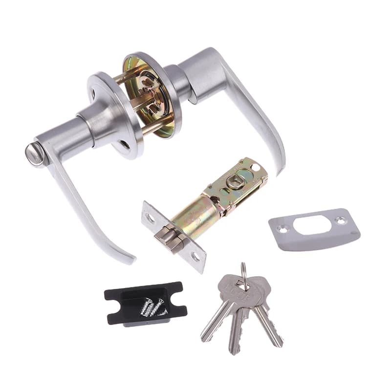 Maniglia per camera in lega di alluminio di alta qualità Serratura Manopole sferiche a tre poli Serratura per porta Accessori hardware per bagno camera da letto