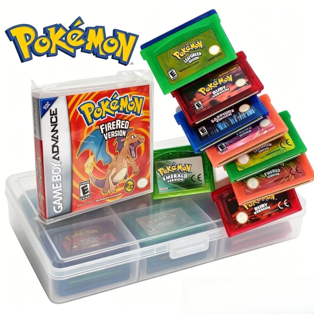 Nuova Serie Pokémon 2025: Gioco GBA Edizione 5a Generazione (Jade, Red, Leafgreen, Ruby, Sapphire), Cartuccia Videogioco 32-bit, Senza Manuale