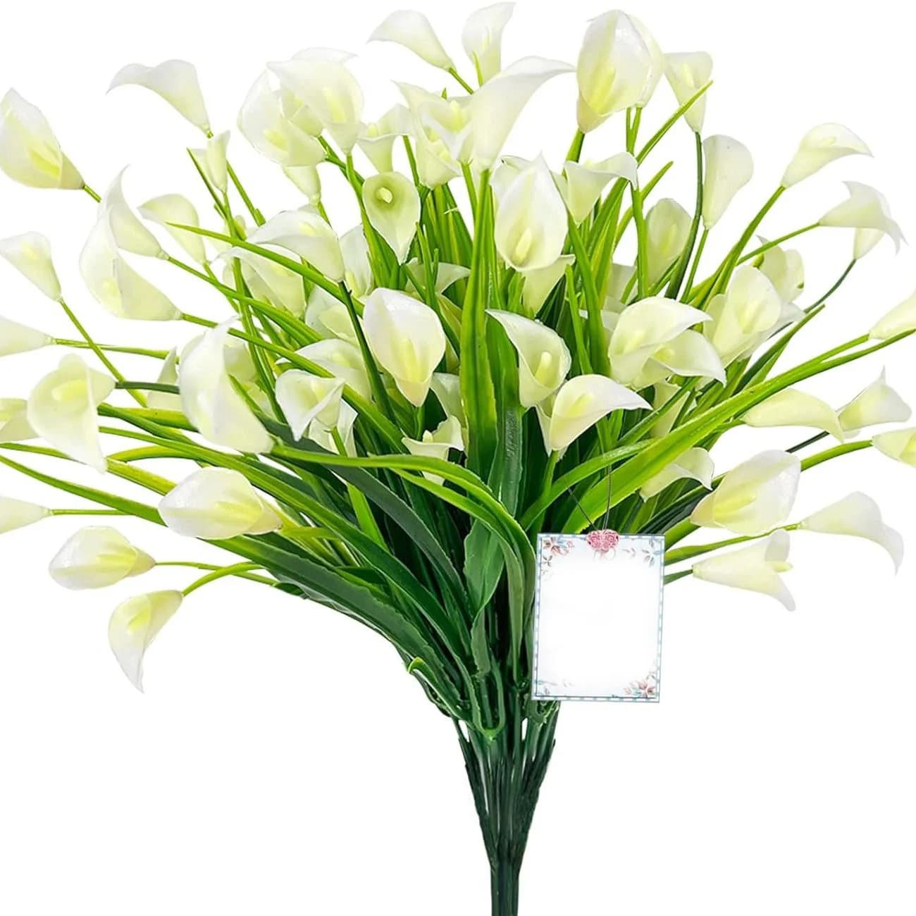 Bouquet di giglio di Calla artificiale 33cm fiori finti per la decorazione della stanza di casa dell'interno decorazione di nozze del giardino composizione floreale del vaso all'aperto