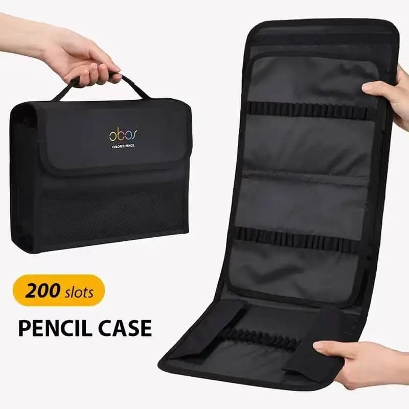 OBOS Portable Pen Handbag grande capacità multistrato staccabile Art Pouch Bag Holder per matite penne Gel pennarelli evidenziatori