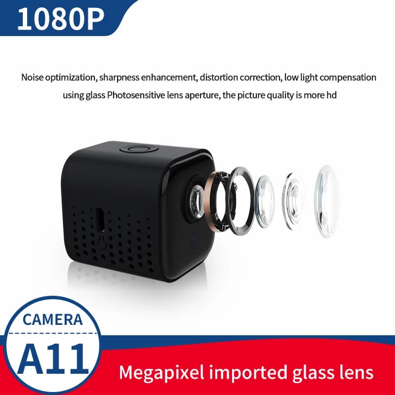 Mini telecamera IP 1080P HD Telecamera WiFi wireless Rilevazione movimento Sicurezza domestica Telecamera per monitor di sicurezza per bambini per casa intelligente