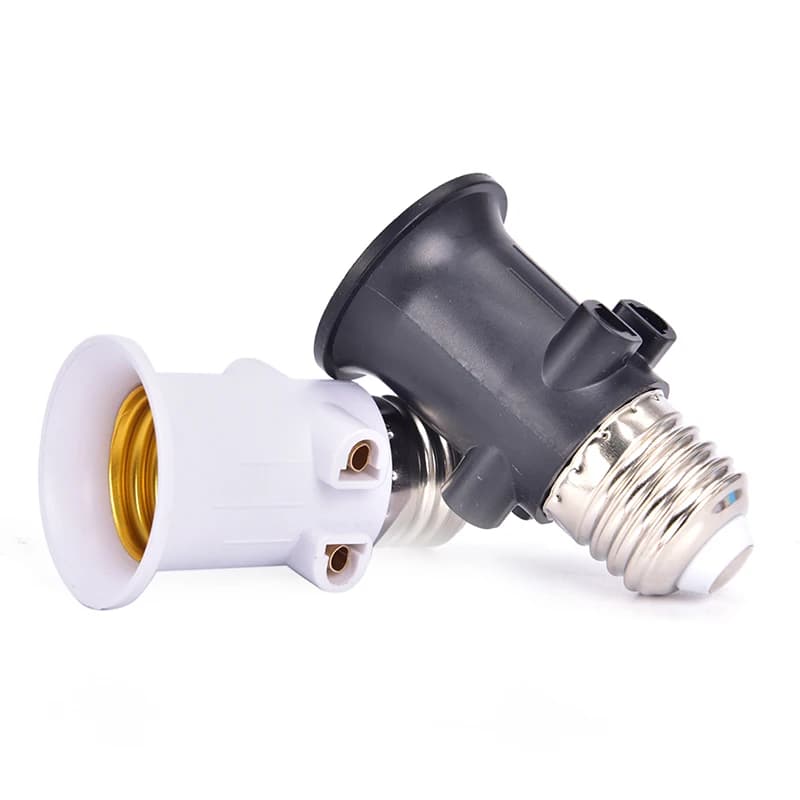 Conversione presa Base portalampada adattatore lampadina E27 ignifuga PBT con spina EU