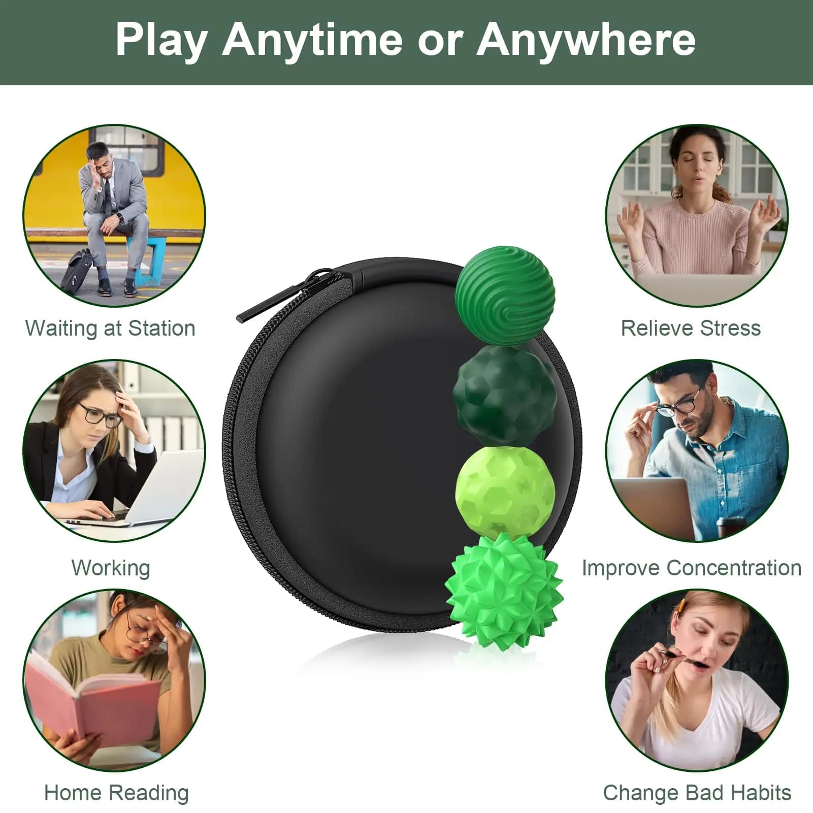 Silicone magnetic sensory balls Toy shake worry balls Autismo Calmante Agitarsi Toy Kid Adults Ansia Stress Lift sensory Toy