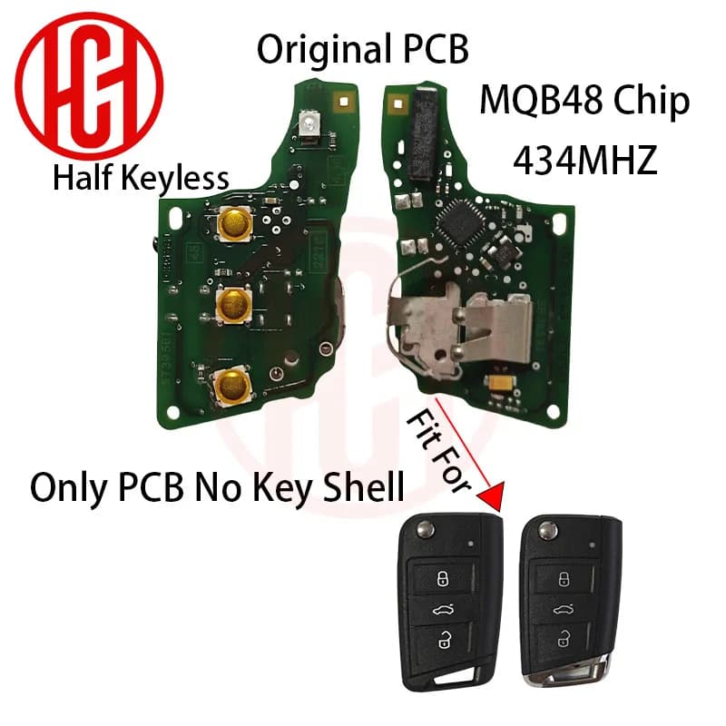 PCB OEM per VW Seat Leon Ateca Golf7 MK7 Touran Polo Tiguan Skoda Octavia MQB48 434MHz per chiave auto remota VW 5G6959752AB BB AG