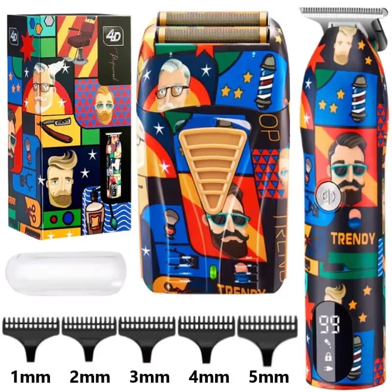 Professional haircut from rechargeable barber Graffiti Electric cutter for finishing Barba Trimmer Rasoio Cordless Work