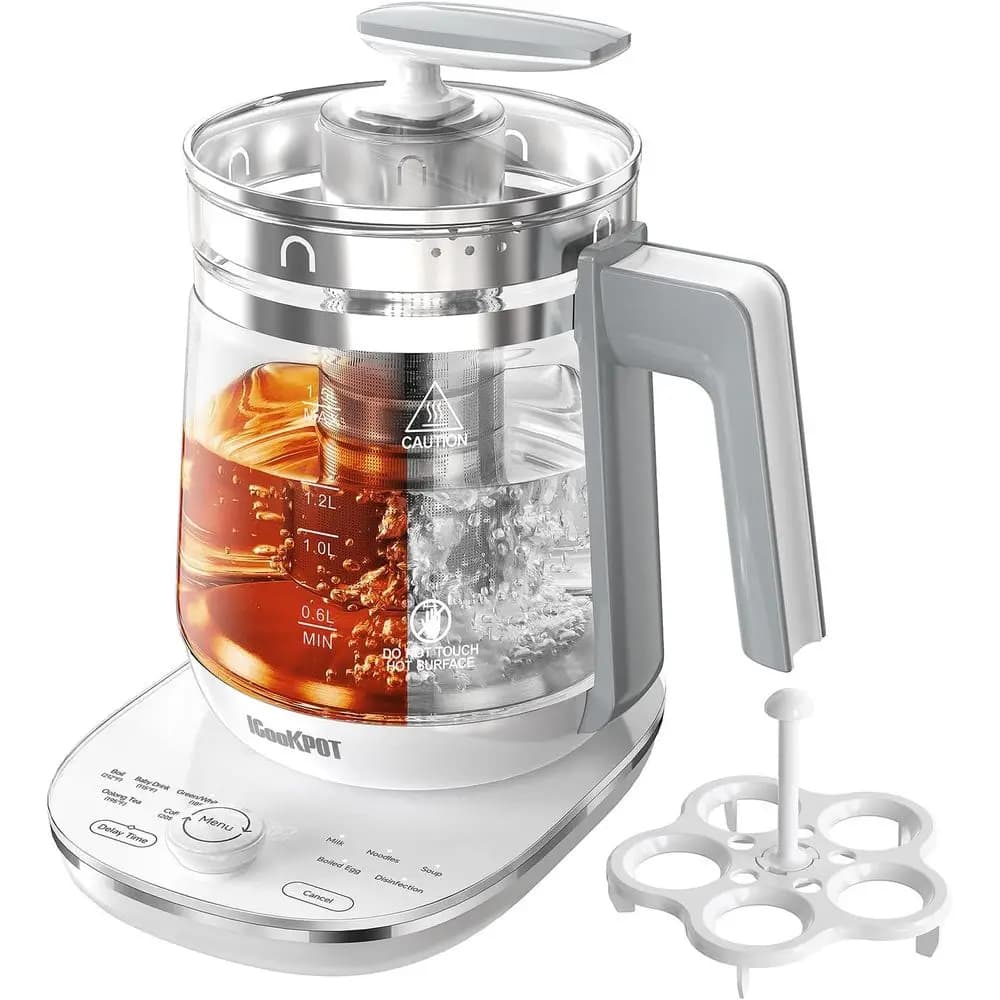 Bollitore Elettrico Programmabile in Acciaio Inox da 1,5L con Controllo della Temperatura per Tè, Caffè e Altro
