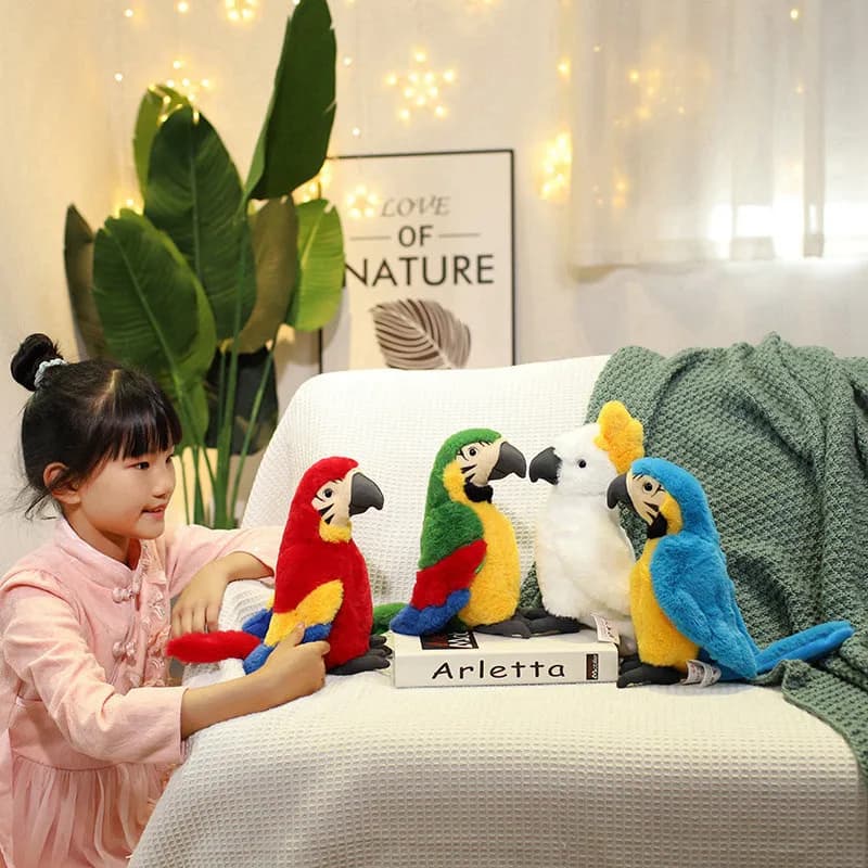 25CM realistici luminosi colorati pappagallo giocattoli di peluche simulazione morbida animali selvatici bambola di pássaro di pezza bambini regalo per bambini decorazioni per la casa