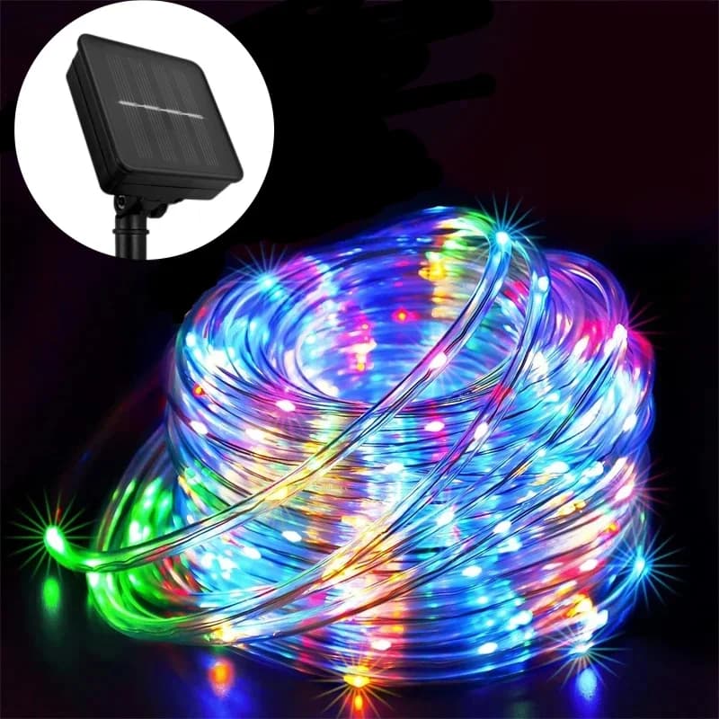 7M/12M/22M/32m Tubo Solare Esterno Corda Ha Condotto La Luce del Giardino Decorazione Di Natale Fata Della Luce Della Stringa All'aperto Festa di Nozze lampada a Led