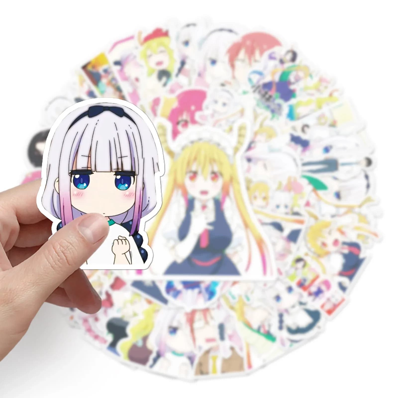 50 PZ NUOVO Dragon Maid di Miss Kobayashi Adesivo Telefono Bagagli Da Viaggio Laptop Chitarra Classico Cartone Animato Decalcomanie per il Regalo Del Capretto