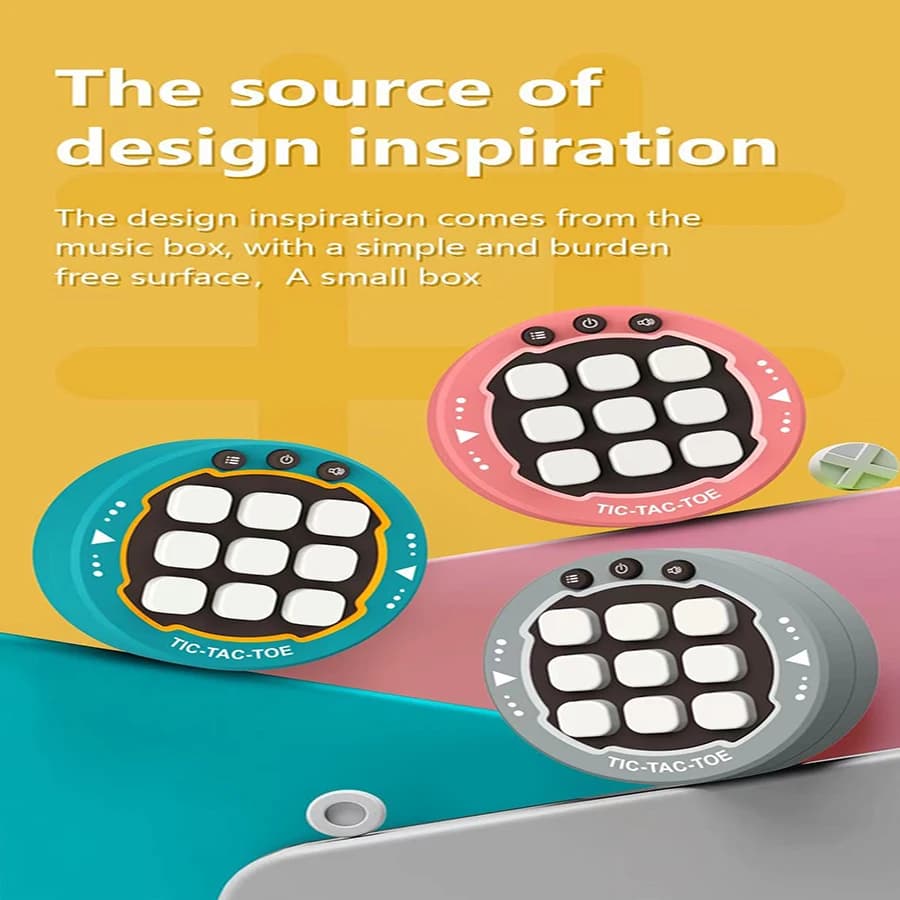 1 pz-Tic-Tac-Toe Board Giochi elettronici multifunzionali Montessori Puzzle Gioco da tavolo Scacchi Set di scacchi portatile per adulti Bambini