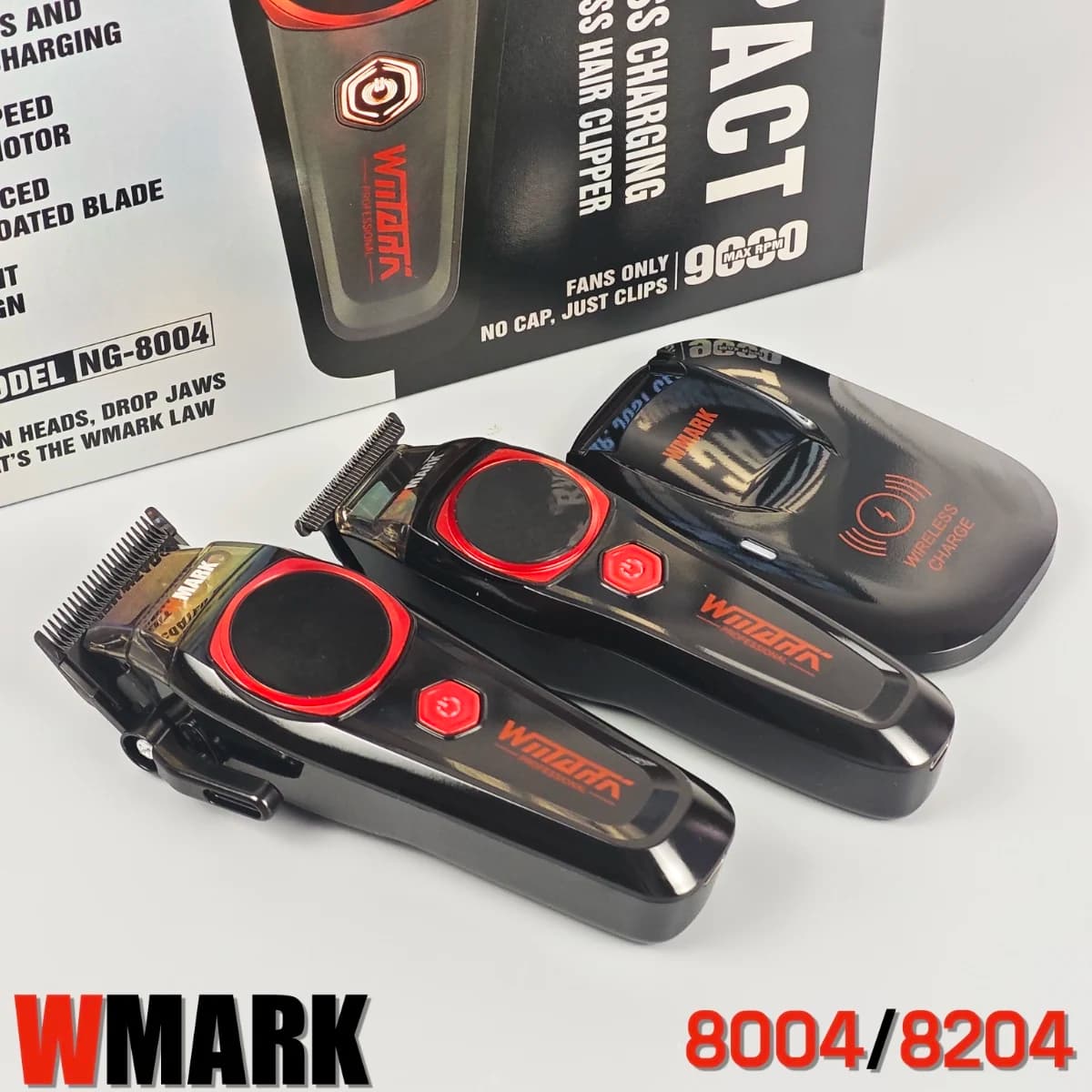 Professional electric haircut KIT Haircut WMARK 8004 8204 Brushless motor 9000 rpm with DLC base Barber Machine