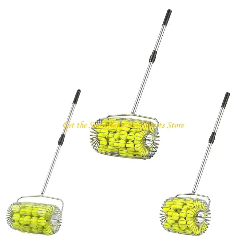 E56D Pickleballs Raccoglitori palline da tennis Cestino raccoglitore palline da tennis superiore con manico Raccoglitore