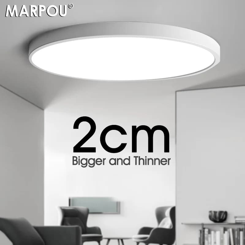 MARPOU 2 cm Plafoniera LED ultrasottile 24W 28W 38W bianco caldo bianco freddo bianco neutro illuminazione moderna per interni Decorazione della casa