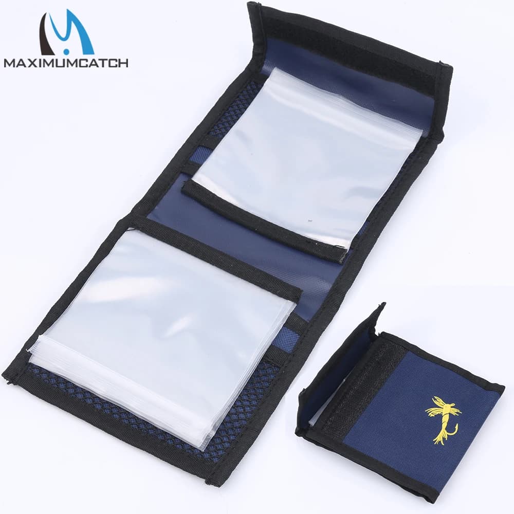 Maximumcatch Blue lenza leader hose holders for flies 13,5x13 cm waterproof box for salmon trout equipment