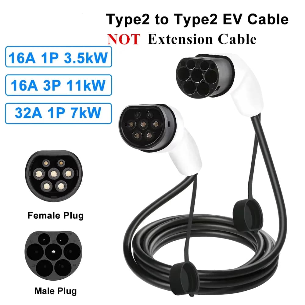 Caricatore portatile per auto elettriche, cavo di ricarica EV 16A/32A monofase trifase 11kw IEC62196, kit EVSE