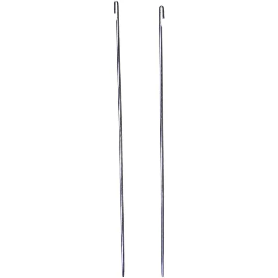 2 Pcs Metal Beading Needles Set, Steel Wood Bead Needle Threader, Metal Beading Needles Bead Crochet Hooks Beaded Needles Steel
