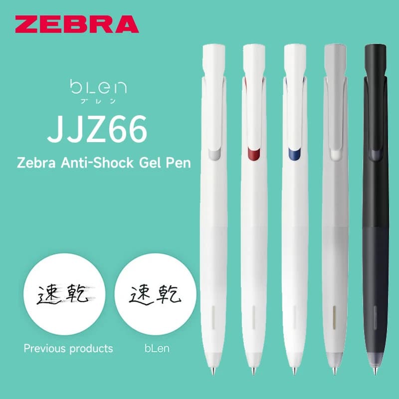 Giappone Zebra Clear Business Scrittura Penna gel Blen in plastica liscia ad asciugatura rapida Jjz660.38 mm/0,5 mm