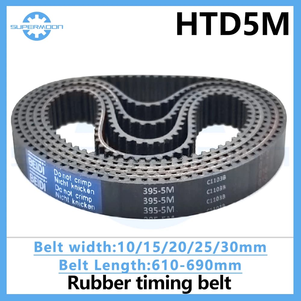 HTD 5M Closed-Loop Timing Belt Length 610 615 620 625 630 635 640 645 650 655 660 665 670 675 680 685 690mm Width 10-30mm 5M-650