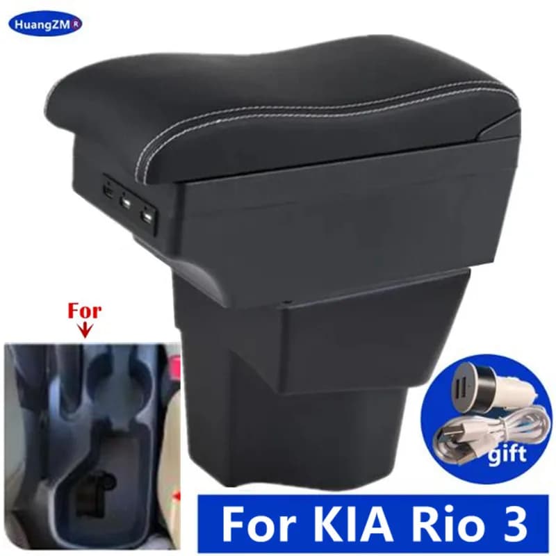 Per KIA Rio 3 Box Bracciolo KIA K2 X-line Rio 3 2011 2012 2013 2014 2015 2016 Scatola di Immagazzinaggio Auto Interni Retrofit Accessori Auto