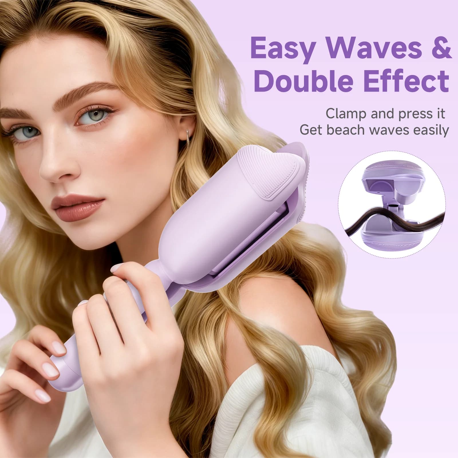 Bigodini for Corrugated Hair Iron Curling Wave volumizing Styling Tools for Durable Styling Rolling Eggs Head Waver Styler Bucket Harness 36mm