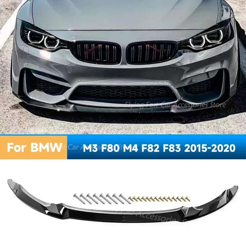CS StyleFront Paraurti Labbro Splitter Diffusore Spoiler per BMW M3 F80 M4 F82 F83 2015-2020 Accessorio Auto Paraurti Inferiore guardia