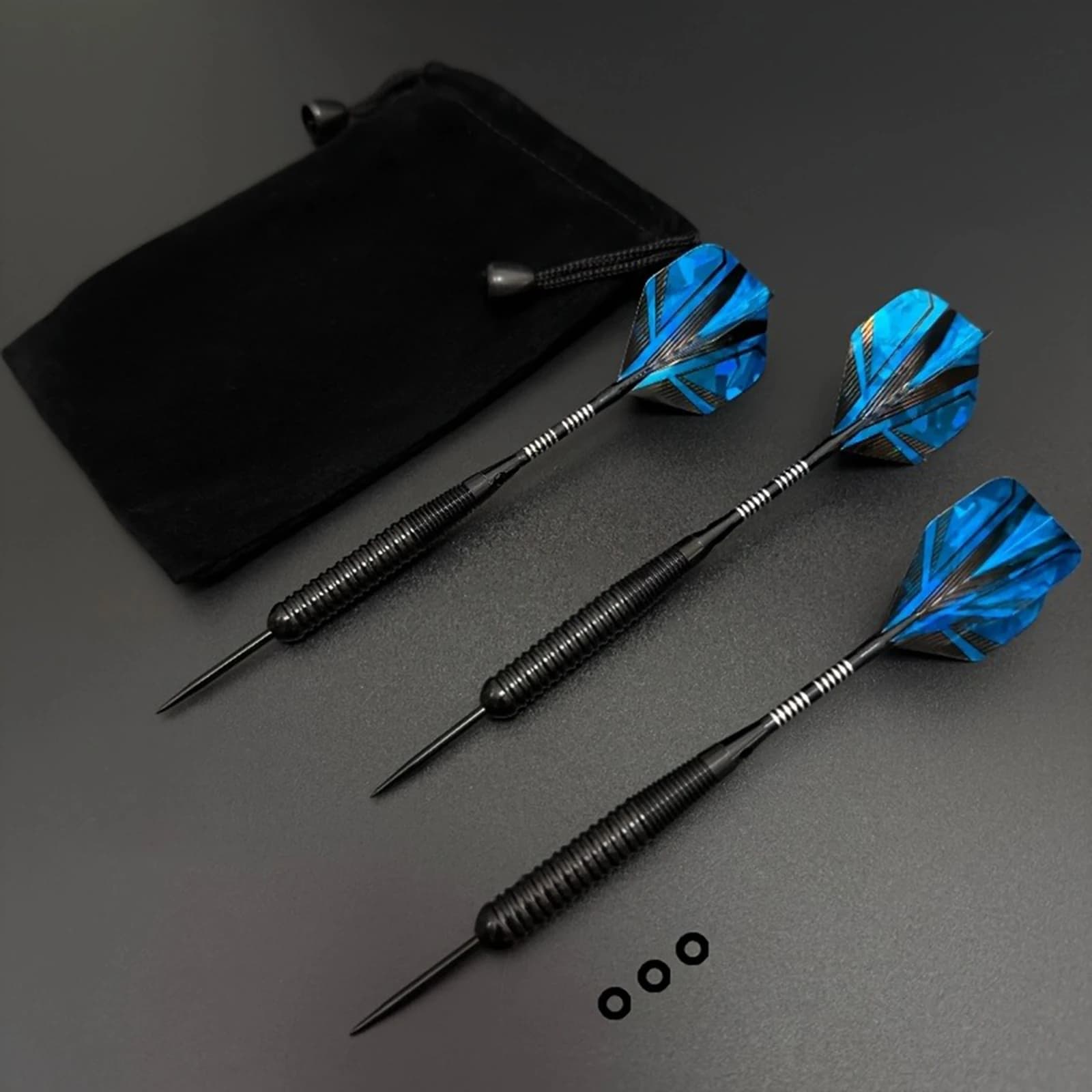Portable Soft-Tip Darts Set of 7.62cm a Cloth Bag, 24g Anti-Slip Rust-Proof Iron Darts, Exquisite Aluminum Shafts