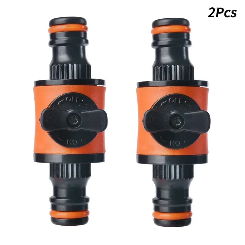 2-piece garden hose interceptor valve, connector and coupler for water stop, irrigation system repair, garden tap fitting