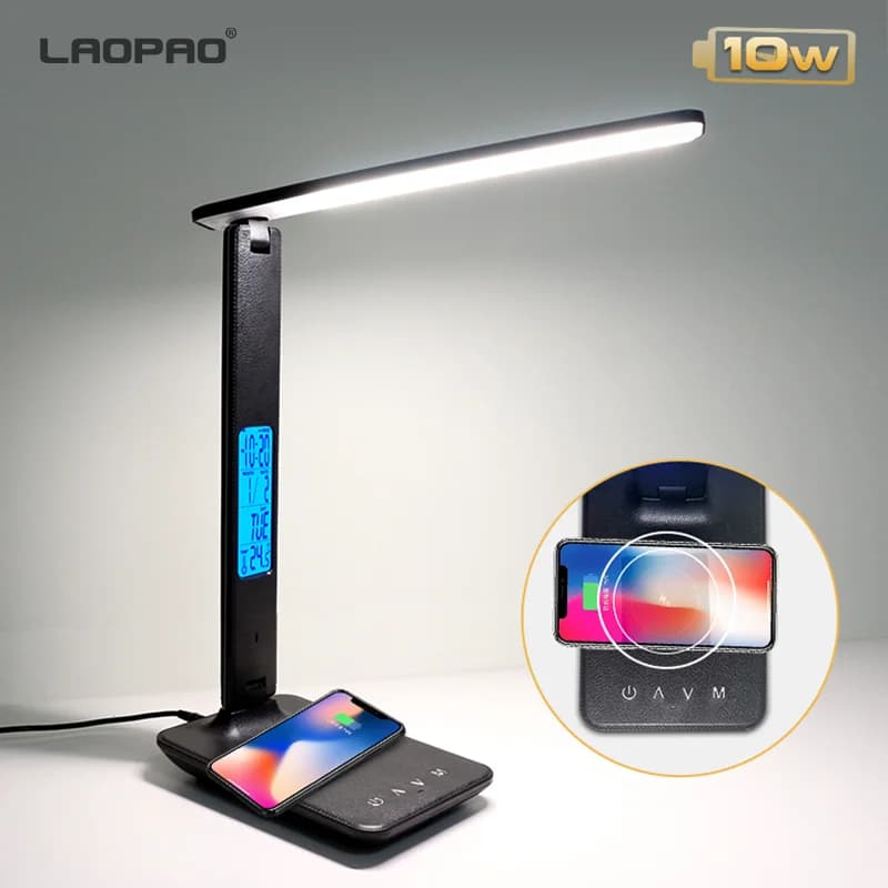 Lampada di ricarica USB intelligente a LED Tavolo pieghevole touch Batteria portatile Ufficio da lavoro per bambini Luce wireless ricaricabile per camera da letto